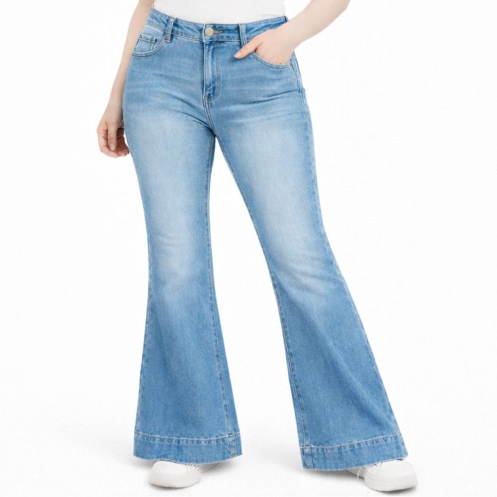 KanCan Maxwell Flare Leg High Rise Jeans Blue 31